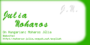 julia moharos business card